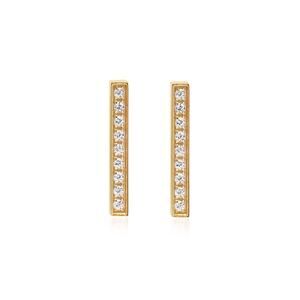 B.Tiff Gold 10-Stone Short Bar Earrings ($48 Retail)